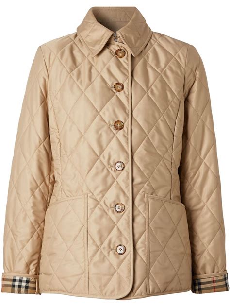 burberry women's classic quilted jacket|Burberry women's diamond quilted jacket.